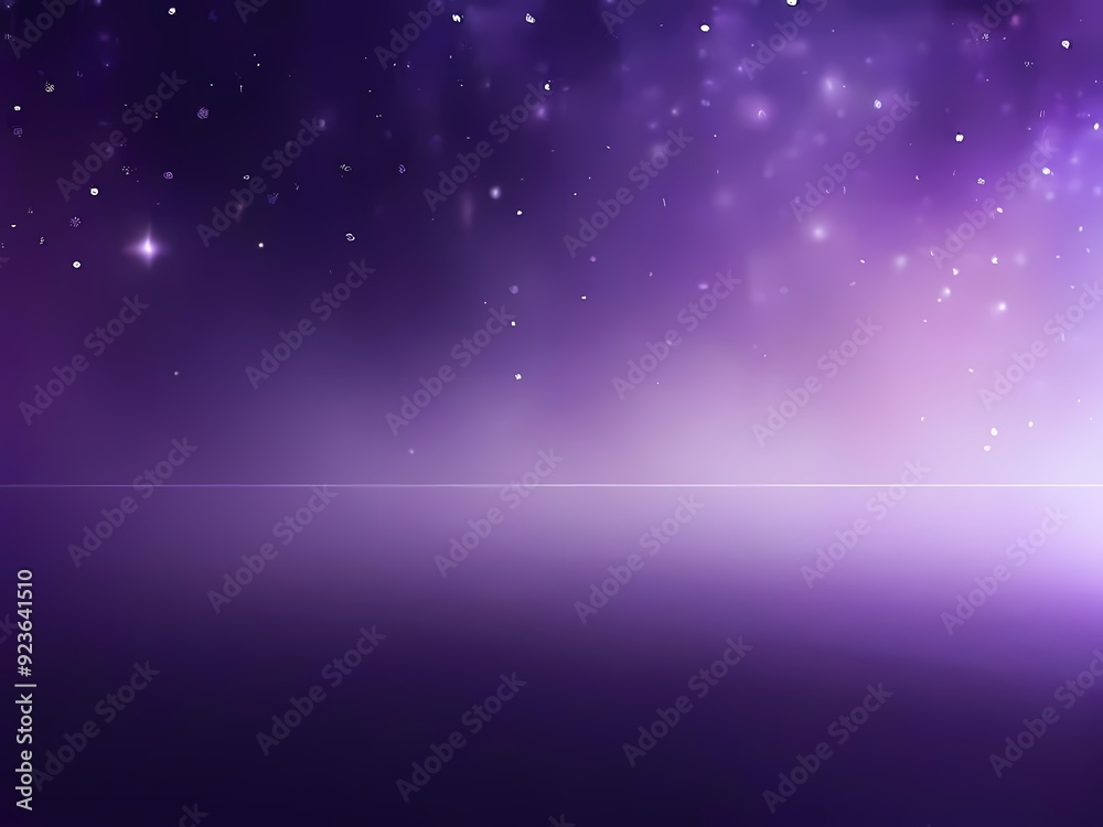 Obraz premium Purple Gradient Night Sky with Stars, Abstract Cosmic Background with Copy Space
