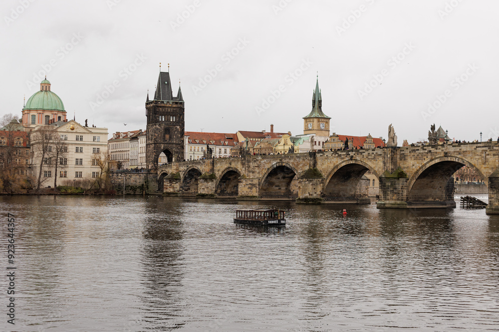 Prague's architecture reflects in still waters Charles Bridge Prague's architecture reflects in still waters Charles Bridge