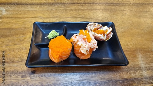 sushi on a plate