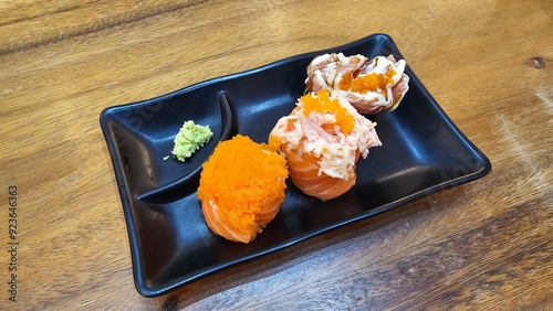 sushi on a plate