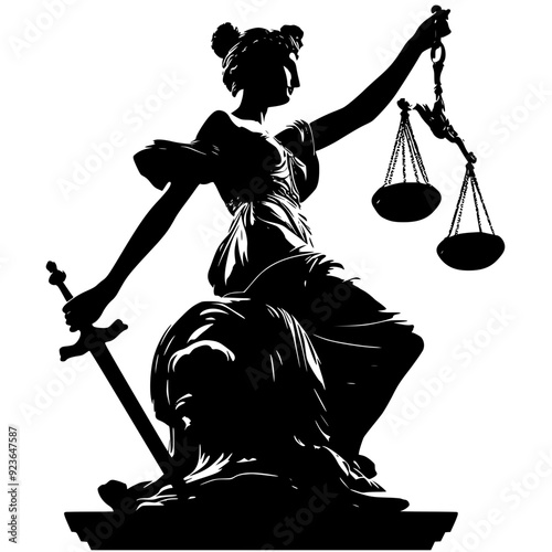 themis with scales of justice and law, scale of justice and law vector art, symbol of justice tamplate vector, world day of social justice