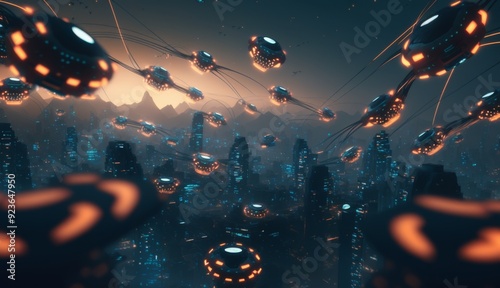 Drone Swarm: Aerial Choreography Illuminates Smart City
