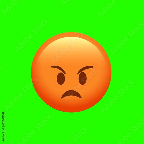Animated Facebook emoji of a very angry face