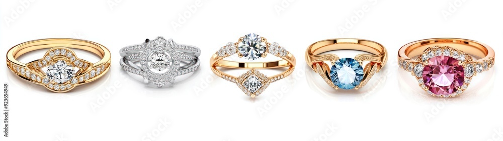 Five Diamond and Gemstone Engagement Rings Five Diamond and Gemstone Engagement Rings