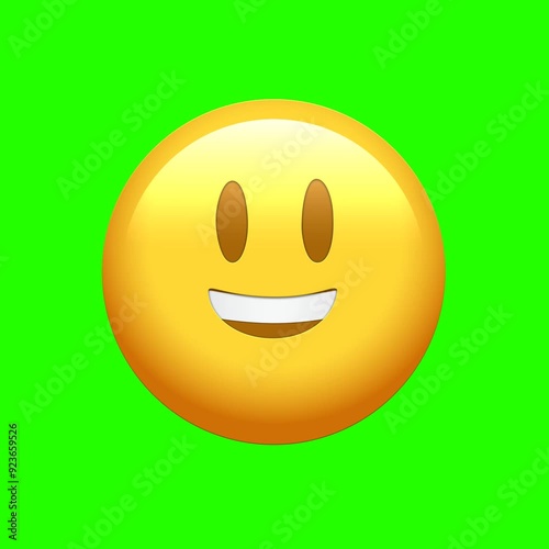 Animated Facebook emoji of a happy face