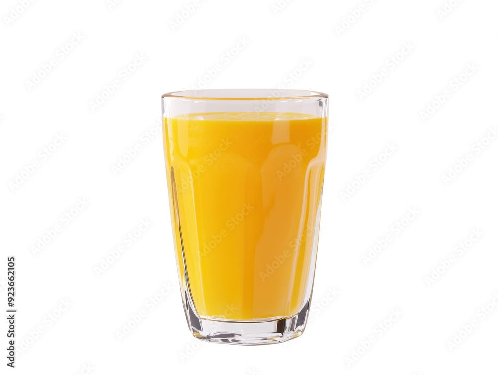 A glass of freshly squeezed orange juice with a slice of orange on the rim cut out transparent isolated on white background PNG file A glass of freshly squeezed orange juice with a slice of orange on the rim cut out transparent isolated on white background PNG file