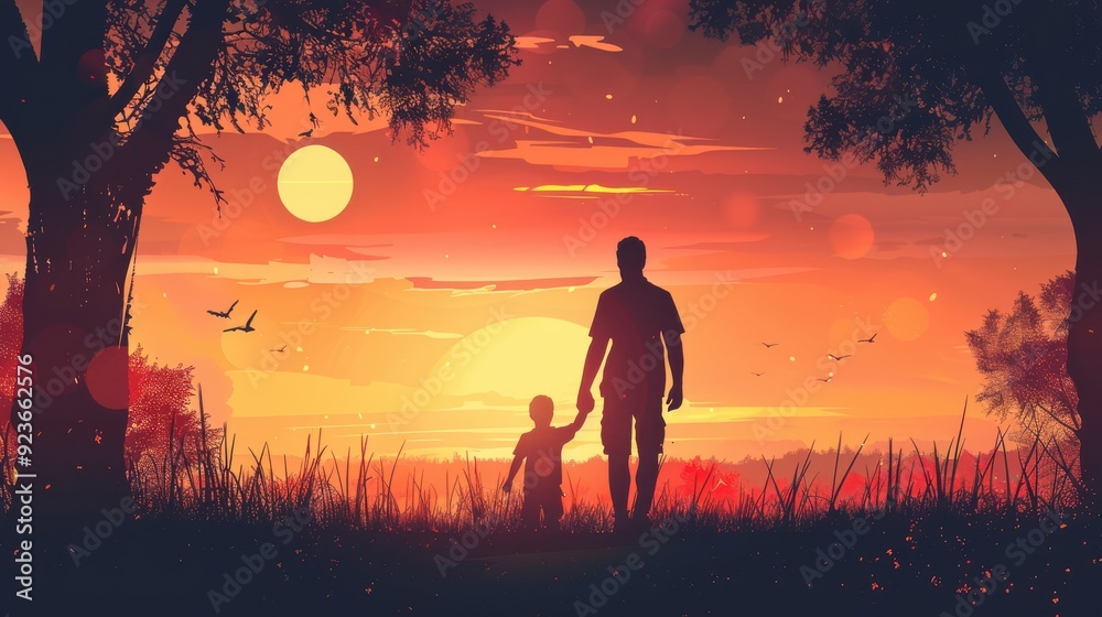 Fototapeta premium Greeting Father Day