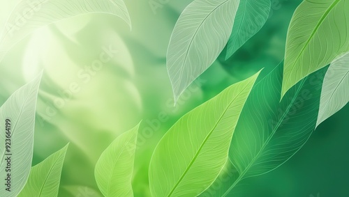 Abstract Green Leaf Pattern