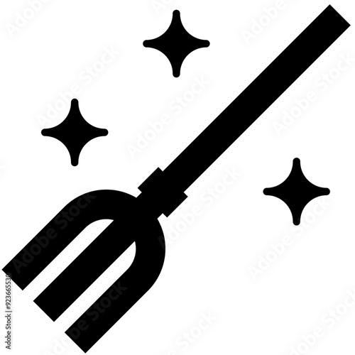 broom black solid icon