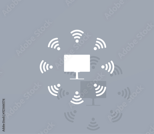 Wallpaper Mural Vector icon of white color with shadow on gray background Torontodigital.ca