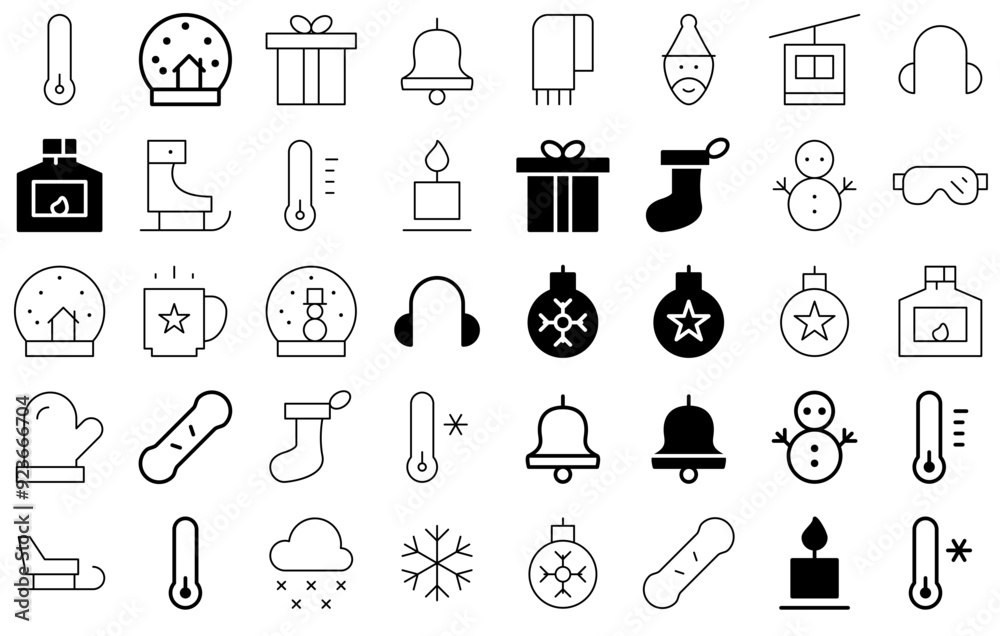 A Collection Of Winter Vector Symbols Apps, Websites Ui Designs Suitable For Cold,Winter,Frost,Season,Christmas Pictograms And Infographics Design Elements Vector Illustration A Collection Of Winter Vector Symbols Apps, Websites Ui Designs Suitable For Cold,Winter,Frost,Season,Christmas Pictograms And Infographics Design Elements Vector Illustration