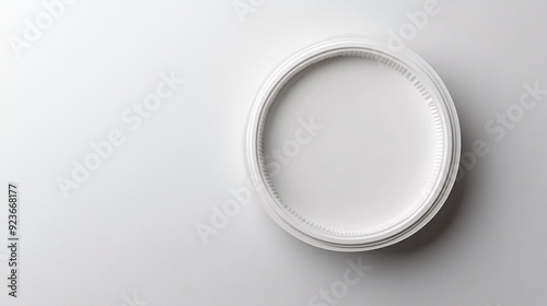 White empty modern round platform podium on white background