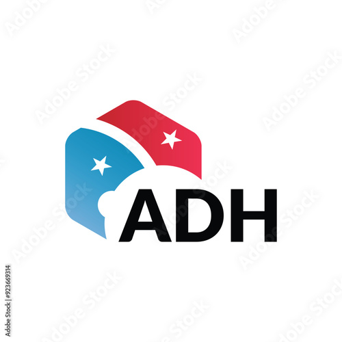 ADH letter logo design on white background. Creative  modern ADH letter logo design. Vector design.