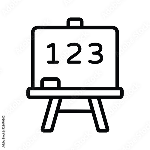 An amazing icon of school board in modern style, mathematics, calculations