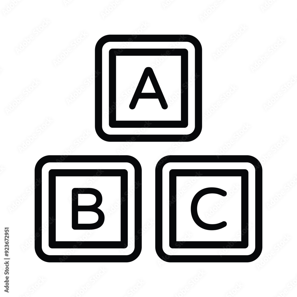 Basic kids learning blocks, Download this amazing icon of learning blocks