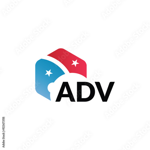 ADV letter logo design on white background. Creative  modern ADV letter logo design. Vector design.