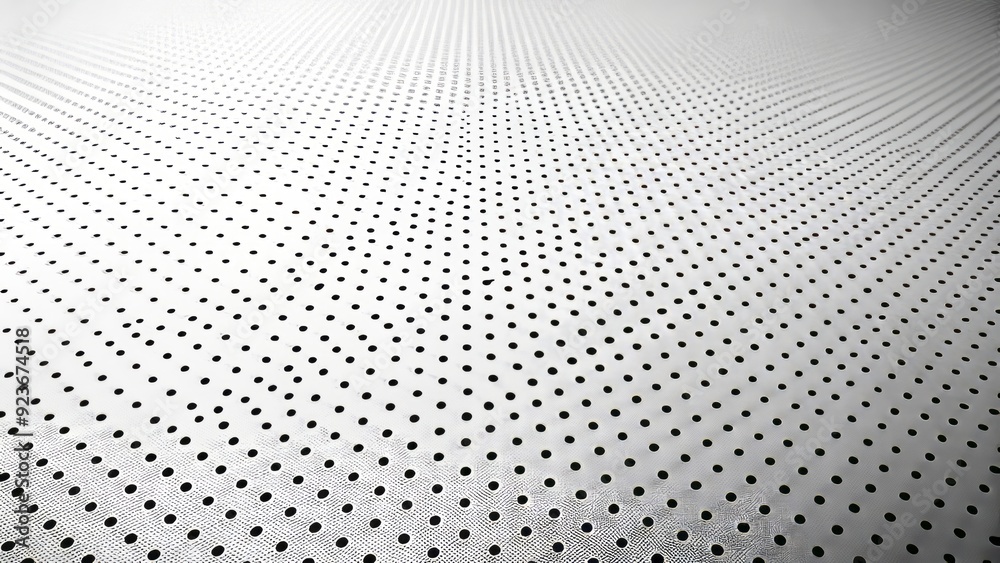 intricate geometric pattern of tiny black dots on bright white background with subtle gradient effect for modern minimalist architecture design