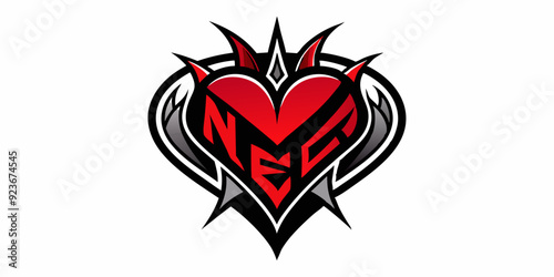 Heart tattoo Neo tribal set, gothic rock flame shape kit, vector u2k abstract love logo concept. Valentine punk retro sticker collection, neotribal web goth decoration. Stylised heart tattoo prints