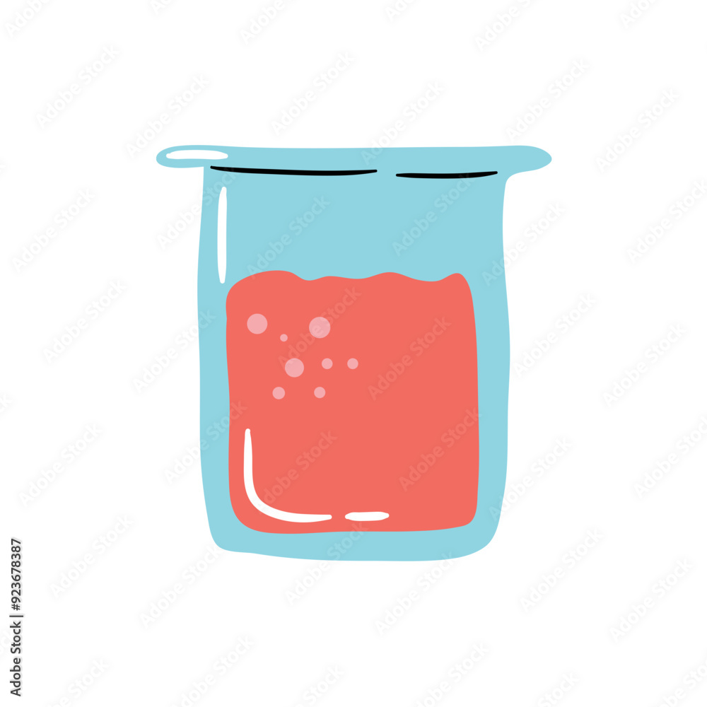 A test tube with liquid. Chemical reaction. Laboratory test tubes. Vector illustration A test tube with liquid. Chemical reaction. Laboratory test tubes. Vector illustration