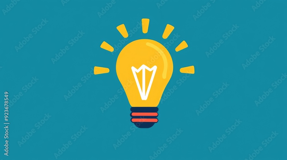 Bright idea with upward arrow, representing insight and growth, flat design illustration Bright idea with upward arrow, representing insight and growth, flat design illustration