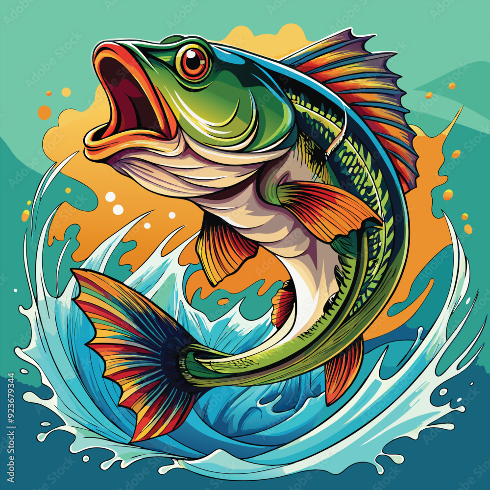 Fototapeta premium A fish vector illustration design