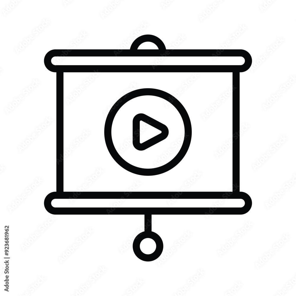 Multimedia display, trendy icon of presentation screen Multimedia display, trendy icon of presentation screen