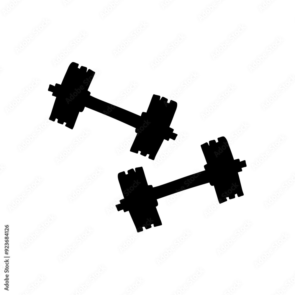 Gym Simple Dumble Illustration Clip Art Vector Icon Gym Simple Dumble Illustration Clip Art Vector Icon