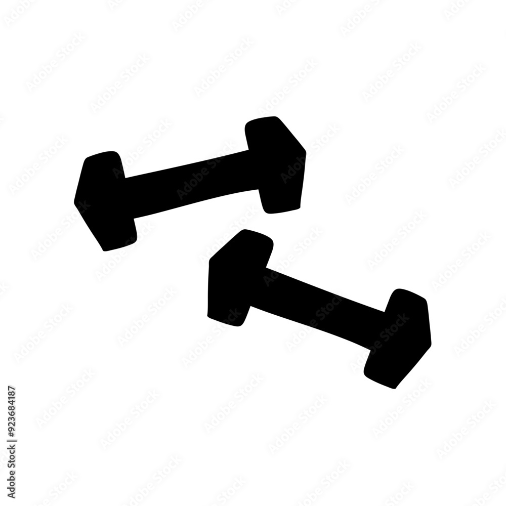 Gym Simple Dumble Illustration Clip Art Vector Icon Gym Simple Dumble Illustration Clip Art Vector Icon
