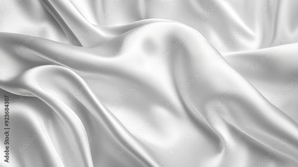 White gray satin texture that is white silver fabric silk panorama background with beautiful soft blur pattern natural. Generative ai White gray satin texture that is white silver fabric silk panorama background with beautiful soft blur pattern natural. Generative ai