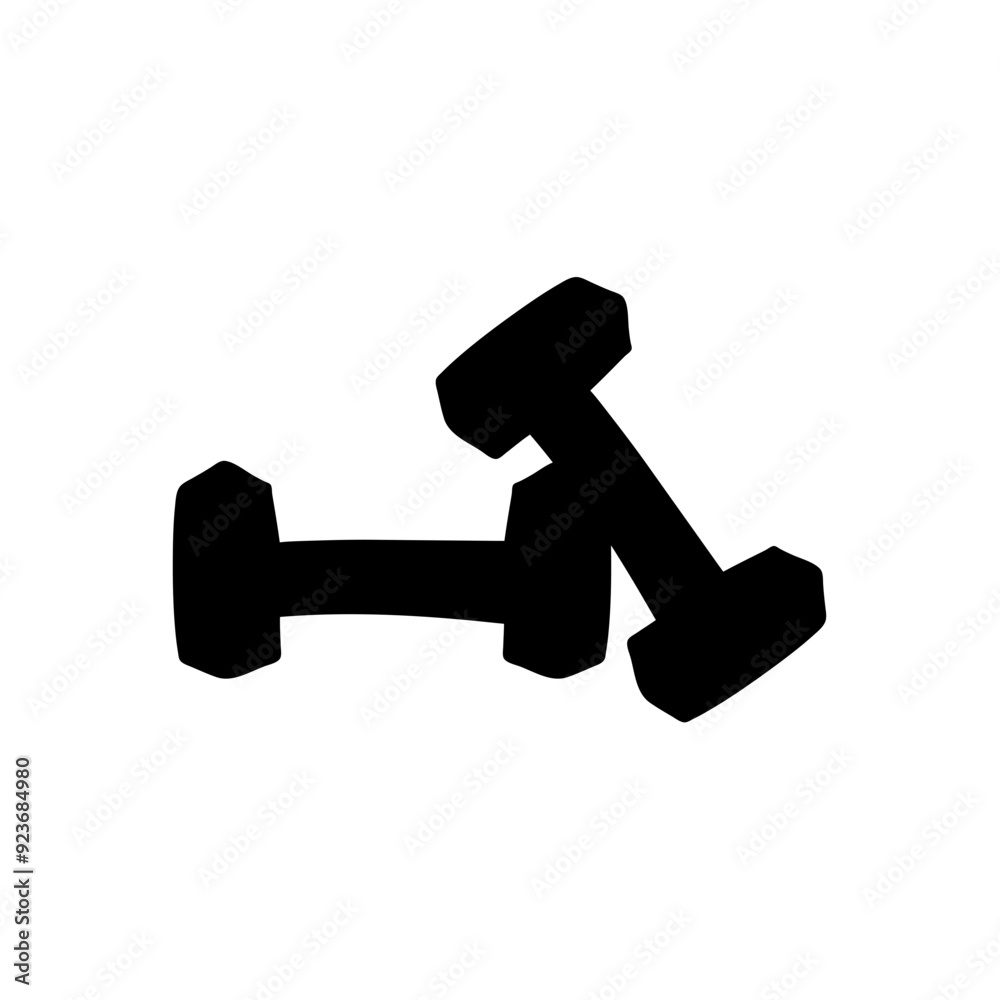 Gym Simple Dumble Illustration Clip Art Vector Icon Gym Simple Dumble Illustration Clip Art Vector Icon