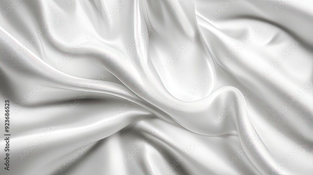 White gray satin texture that is white silver fabric silk panorama background with beautiful soft blur pattern natural. Generative ai White gray satin texture that is white silver fabric silk panorama background with beautiful soft blur pattern natural. Generative ai