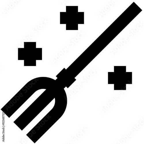 broom black outline icon