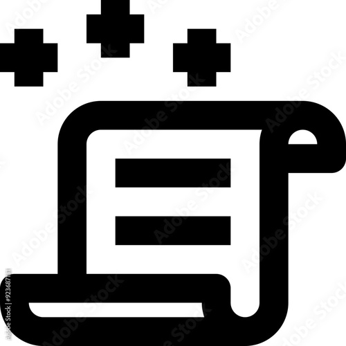 spell black outline icon