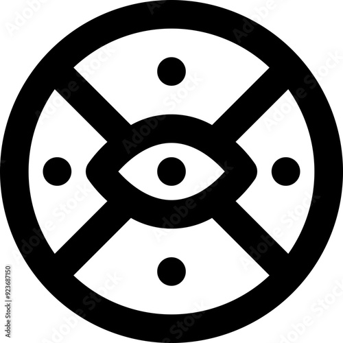 eye black outline icon