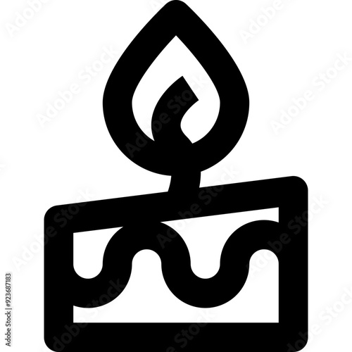 candle black outline icon