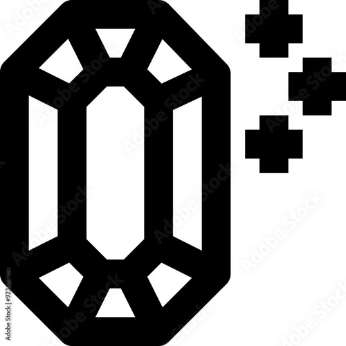 gem black outline icon