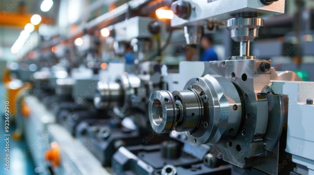 Advanced CNC machines in a high-tech workshop Advanced CNC machines in a high-tech workshop