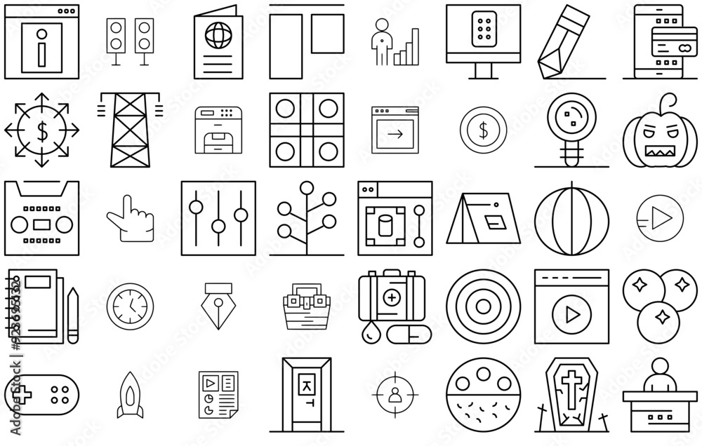 Set Of Fusion Icon Pack V Icons Web Header Banner Design Containing Computer,Food,Business,Online,School Vector Icon Set Linear Pictogram Pack Set Of Fusion Icon Pack V Icons Web Header Banner Design Containing Computer,Food,Business,Online,School Vector Icon Set Linear Pictogram Pack