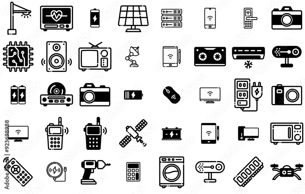 Set Of Electronic Devices Icons Web Header Banner Design Containing Energy,Digital,Computer,Technology,Power Vector Icons Illustration Collection Set Of Electronic Devices Icons Web Header Banner Design Containing Energy,Digital,Computer,Technology,Power Vector Icons Illustration Collection