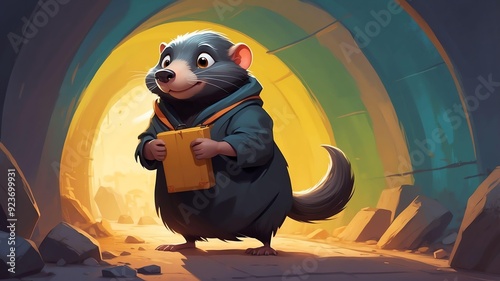 margo the magical mole a mole with the power to create game concept cartoon