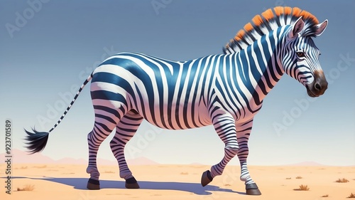 zeke the zephyr zebra a zebra with the power to contro game concept cartoon photo