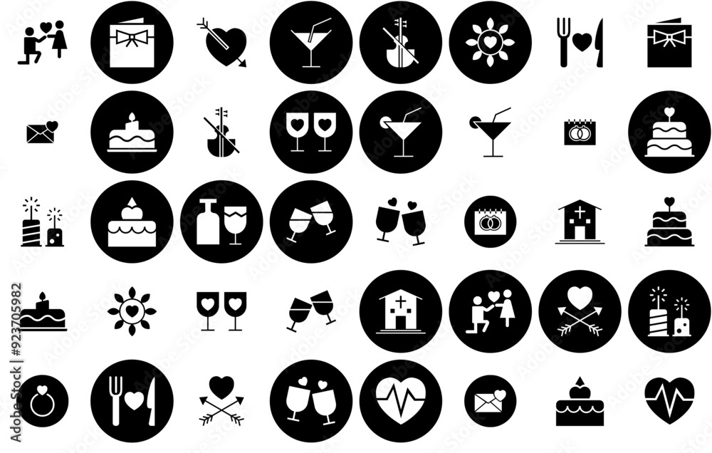 Set Of Celebrationfood And Cake Isolated Silhouette Solid Icons With Celebration,Decoration,Christmas,New-Year,Party Stroke Icon Collection. Vector Illustration Set Of Celebrationfood And Cake Isolated Silhouette Solid Icons With Celebration,Decoration,Christmas,New-Year,Party Stroke Icon Collection. Vector Illustration