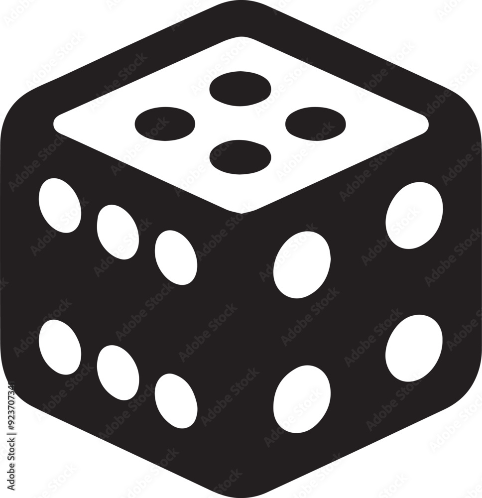 Dice vector silhouette illustration Dice vector silhouette illustration