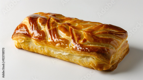 Rectangular Danish pastry with a smooth, even surface and a glossy finish