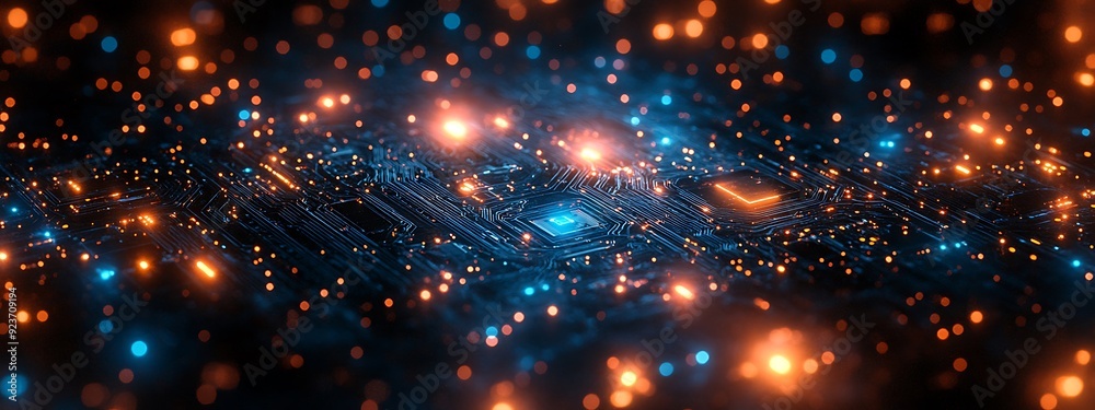 Abstract electronic circuit, tech digital background, computing system connectivity design Abstract electronic circuit, tech digital background, computing system connectivity design