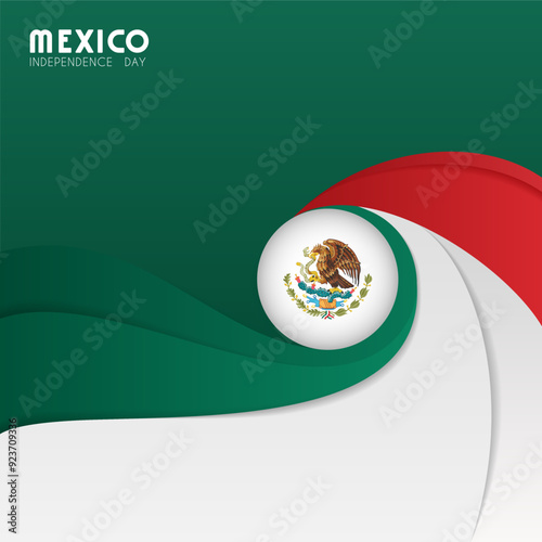 Mexico Happy Independence Day greeting card, 16 september, suitable for poster banner etc