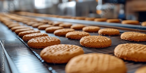 The Art of Baking: A Glimpse into the Cookie Production Line, Conveying the Sweet Science of the Pastry Industry.
