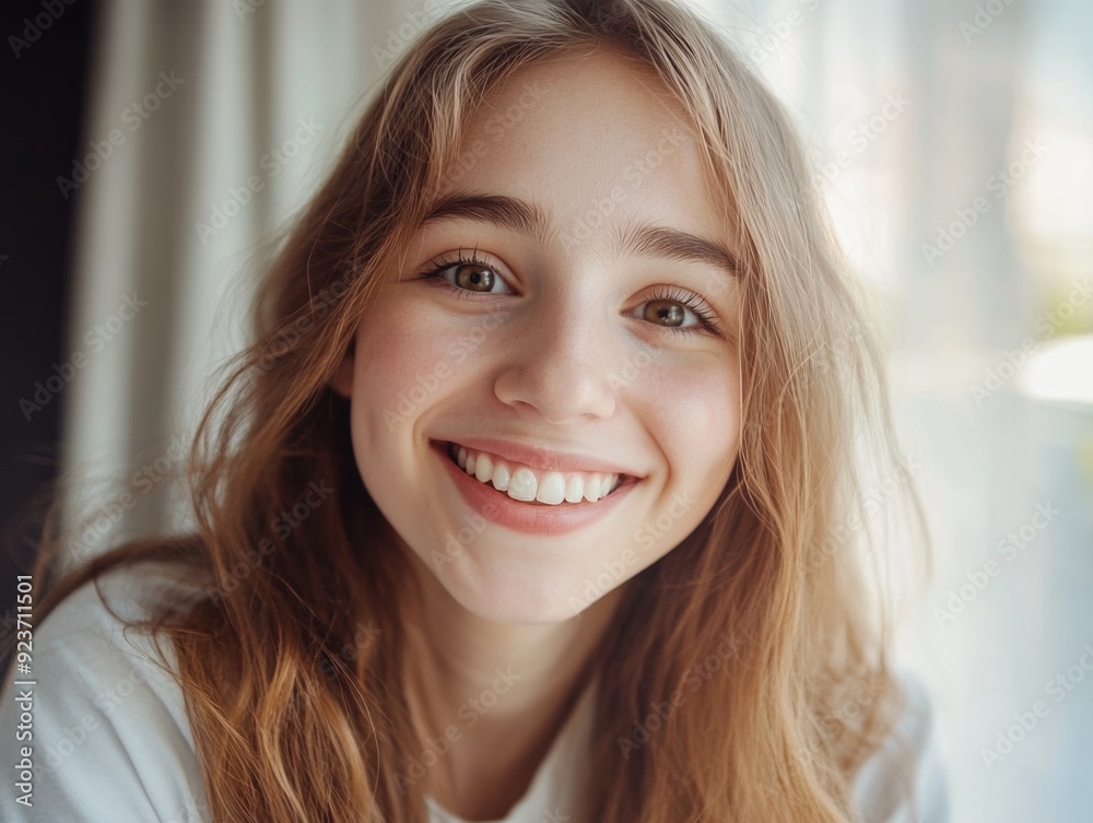 Cheerful and Youthful Female Portrait with Blurred Background Cheerful and Youthful Female Portrait with Blurred Background