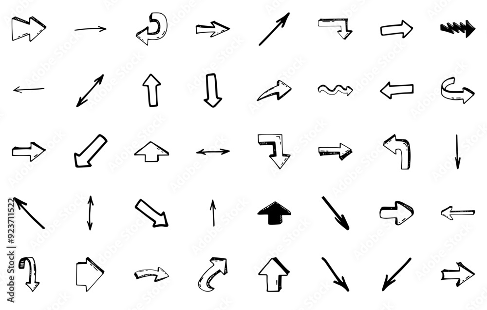 Set Of Arrows Icons Collection Isolated Silhouette Solid Icons Including Direction,Right,Left,Arrow,Sketch Outline Icons Collection. Simple Vector Illustration Set Of Arrows Icons Collection Isolated Silhouette Solid Icons Including Direction,Right,Left,Arrow,Sketch Outline Icons Collection. Simple Vector Illustration