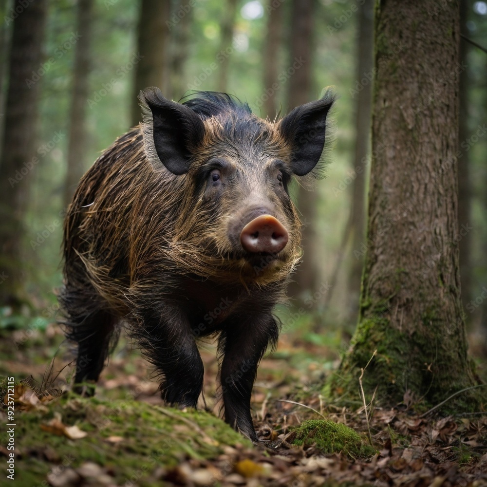 wild boar pig wildlife animal in the forest wild boar pig wildlife animal in the forest